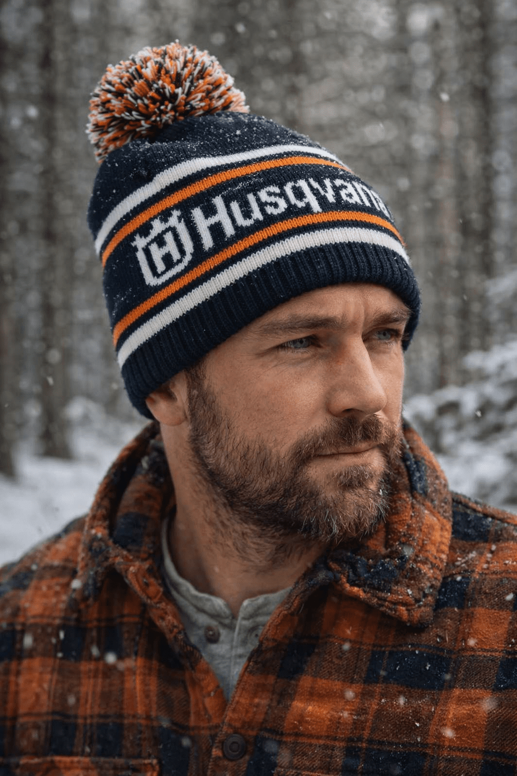 Pletena zimska kapa Husqvarna - Slika 2